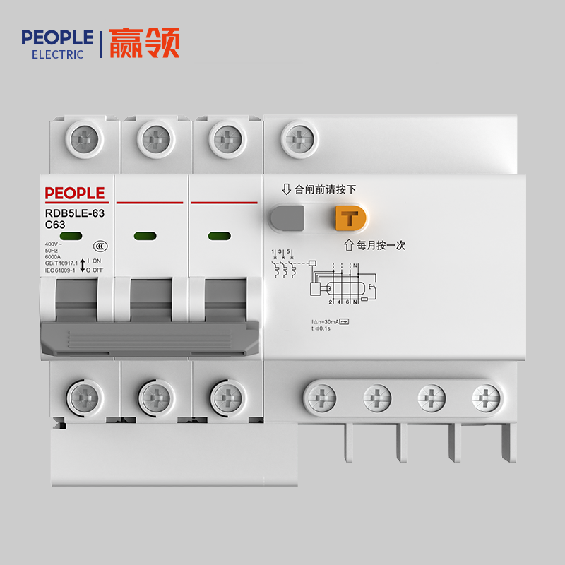 人民電器RDB5LE-63系列剩余電流動(dòng)作斷路器 